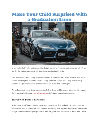 Airport limo service