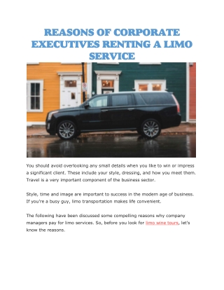 limo wine tours