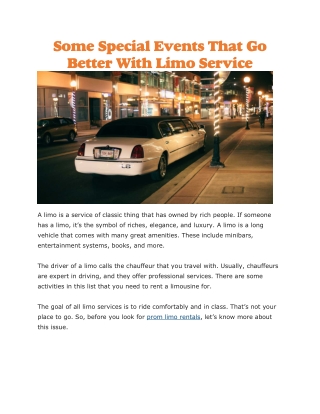 prom limo rentals