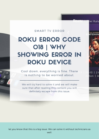 Roku Error Code 018 | Why Showing Error in Roku Device