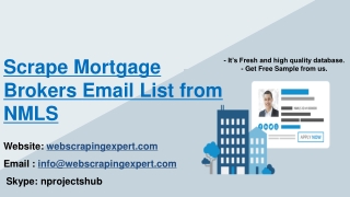Scrape Mortgage Brokers Email List from NMLS