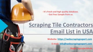 Scraping Tile Contractors Email List in USA