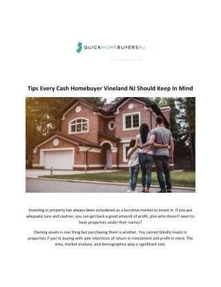 Quick Home Buyers NJ