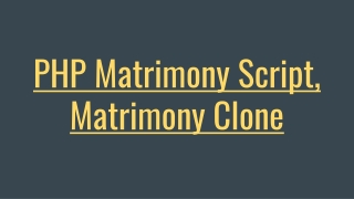 PHP Matrimony Script, Matrimony Clone