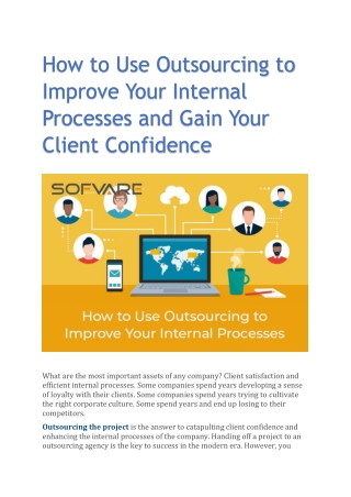 How to Use Outsourcing to Improve Your Internal Processes and Gain Your Client Confidence