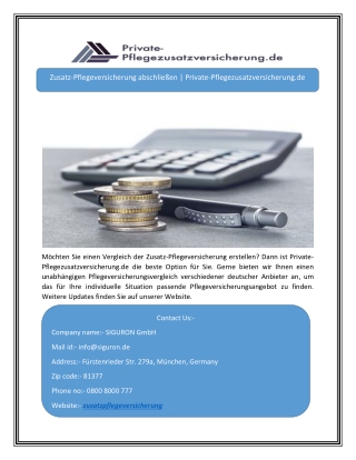 Zusatz-Pflegeversicherung abschließen | Private-Pflegezusatzversicherung.de