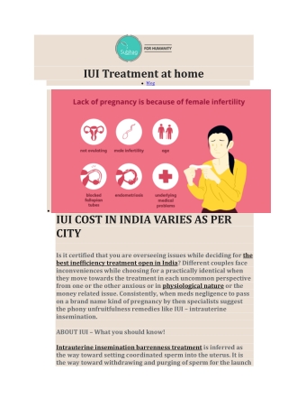 IUI COST IN INDIA VARIES AS PER CITY