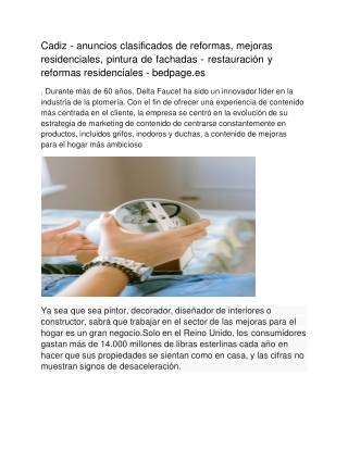 Cadiz - anuncios clasificados de reformas, mejoras residenciales, pintura de fachadas - restauración y reformas residenc