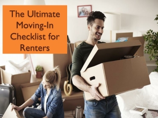 The Only Moving In Checklist You'll Ever Need