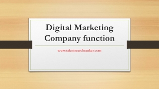 Digital Marketing Company function