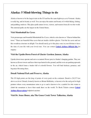 Alaska _ 5 Mind-blowing Things to do