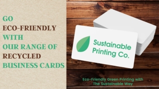 Go Eco-Friendly with our range of Recycled Business Cards - Sustainable Printing