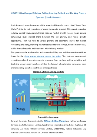 Offshore Drilling Market Growth