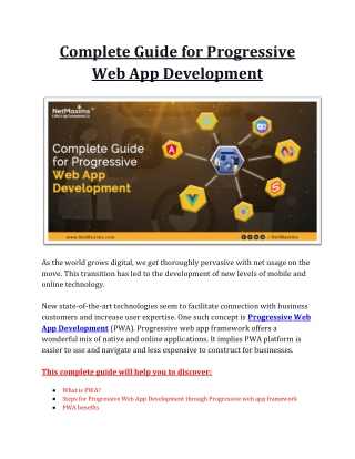 Complete Guide for Progressive Web App Development