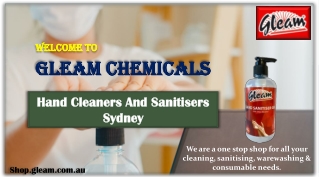 Hand cleaners and sanitisers Sydney