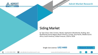 Siding Market by Product, By Assay Type, By Application and By Region: In