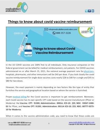 Things to know about covid vaccine reimbursement