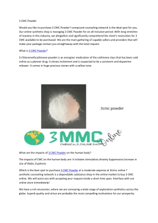 3 CMC Powder