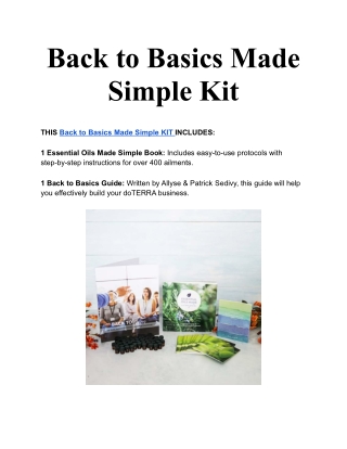 Back to Basics Made Simple Kit
