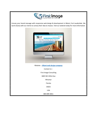 Miami Web Design Company  Firstimage