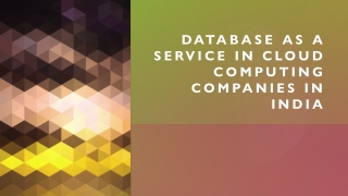 Database as a Service Providers in India