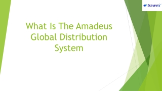 What Is The Amadeus Global Distribution System