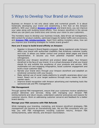 5 Ways to Develop Your Brand on Amazon