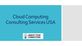 Cloud Computing Consulting Services USA