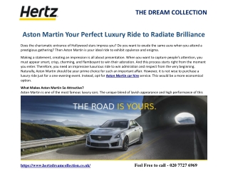 Aston Martin: Your Perfect Luxury Ride to Radiate Brilliance