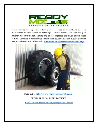 Venta Online de hormigon premezclado Latacunga