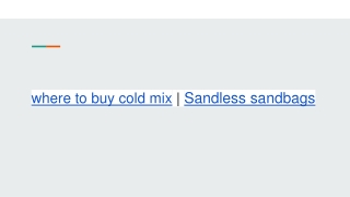 where to buy cold mix _ Sandless sandbags