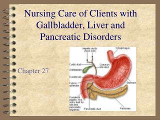 Nursing Care of Clients with Gallbladder, Liver and Pancreatic Disorders