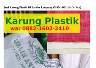 Jual Karung Plastik Di Bandar Lampung 088ᒿ-lᏮ0ᒿ-ᒿ4l0[WhatsApp]