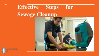 Effective Cleanup Steps for Sewage