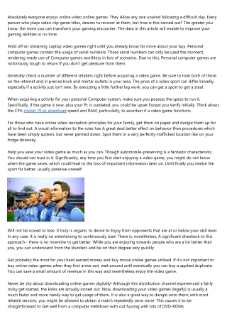 A cricket 19 pc download Success Story You'll Never Believe