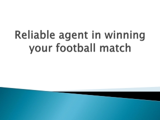 Reliable-agent-in-winning-your-football-match
