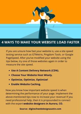 4 WAYS TO MAKE YOUR WEBSITE LOAD FASTER
