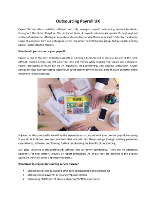 outsourcing payroll uk