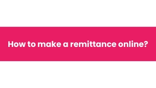 How to make a remittance online_