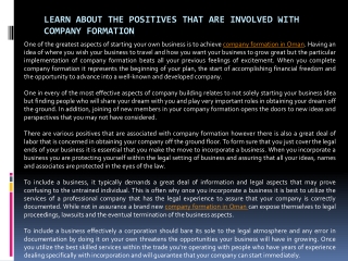 Learn About the Positives That Are Involved With