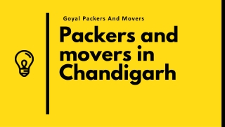 Are You Looking For Packers And Movers In Chandigarh