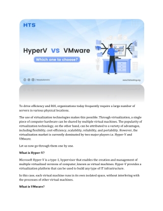 Hyper-V and VMware- What the Difference?