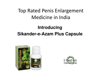 Sikander-e-Azam plus Capsule for GUARANTEED Enlargement