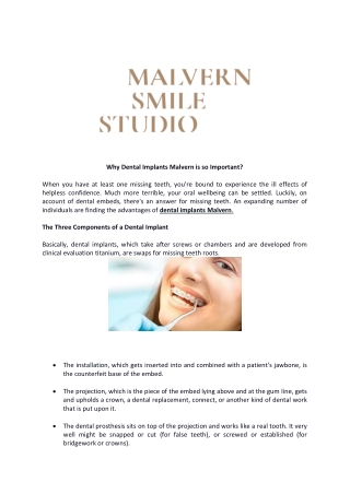 Why Dental Implants Malvern is so Important-converted