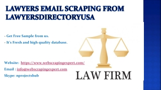 Lawyers Email Scraping from Lawyersdirectoryusa