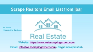Scrape Realtors Email List from lbar