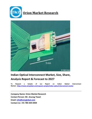 Indian Optical Interconnect Market Trends, Size, Competitive Analysis and Foreca