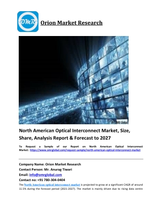 North American Optical Interconnect Market Trends, Size, Competitive Analysis an