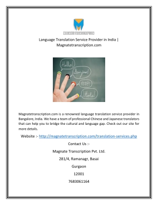 Language Translation Service Provider in India  Magnatetranscription.com-converted