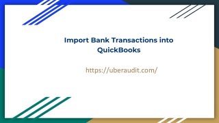 Import Bank Transactions into QuickBooks